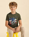 U.S. Polo Assn. Kids Boys Graphic Printed Regular Fit T-Shirt