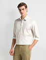 Arrow Textured Pattern Slim Fit Shirt