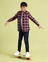 U.S. Polo Assn. Kids Boys Spread Collar Check Shirt