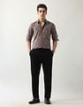 Arrow Newyork Floral Printed Manhattan Slim Fit Shirt