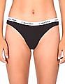 Calvin Klein Underwear Women Assorted Elasticized Waist Solid Bikini Briefs - Pack of 3