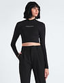 Tommy Hilfiger Cropped Mock Collar Top
