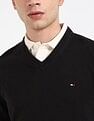 Tommy Hilfiger Solid Regular-Fit Cotton Sweater