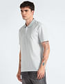 Calvin Klein Smooth Cotton Geometric Print Polo Shirt