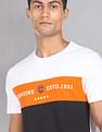 AD by Arvind Colour Block Cotton T-Shirt