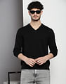 Calvin Klein V-Neck Solid Hallmark Sweater