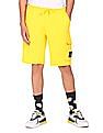 Calvin Klein Men Yellow Drawstring Waist Brand Logo Shorts