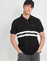 Arrow Sports Horizontal Stripe Cotton Polo Shirt