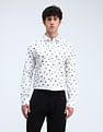 Flying Machine Printed Satin Slim Fit Shirt