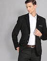 AD by Arvind Solid Performix Knit Blazer