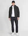 Arrow Sports Solid Hooded Jacket