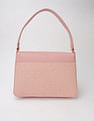 Tommy Hilfiger Logo Beige Pvc Hand Bag