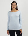Tommy Hilfiger Boat Neck Solid Sweater
