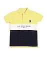 U.S. Polo Assn. Kids Boys Colourblock Regular Fit Polo Shirt