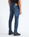 Flying Machine Stone Wash Slash Slim Tapered Fit Jeans