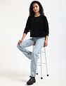 Calvin Klein Monogram Print Crew Neck Sweatshirt