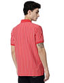 AD by Arvind Vertical Stripe Modern Slim Fit Polo Shirt