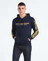 Flying Machine Brand Print Hooded Sweatshirt
