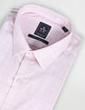 Arrow Woven Patterned Grid Formal Shirt