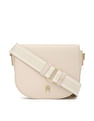 Tommy Hilfiger Textured Beige PU Sling Bag