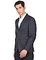 Tommy Hilfiger Men Navy Tailored Regular Fit Check Formal Blazer