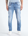 Flying Machine Slash Slim Tapered Distressed Jeans