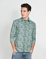 Flying Machine Floral Print Cotton Shirt