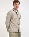 Calvin Klein Jeans Solid Boxy-Fit Twill Woven Shirt