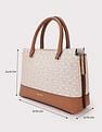 Calvin Klein Logo Beige Pu Handbag