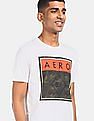 Aeropostale Men White Crew Neck Graphic Printed T-Shirt