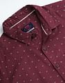 Flying Machine Geometric Print Cotton Shirt