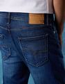 Flying Machine Men Slash Slim Tapered Fit Jeans
