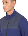 Flying Machine High Neck Colour Block Panelled Sweatshirt