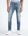 Flying Machine Mid Rise Slash Slim Tapered Jeans