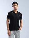 Flying Machine Textured Regular Fit Essentials Polo Shirt
