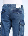 Flying Machine Cobain Loose Fit Blue Jeans