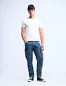 Flying Machine Cobain Loose Fit Blue Jeans