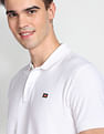 Flying Machine Pattern Knit Cotton Polo Shirt