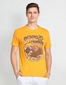 U.S. Polo Assn. Denim Co. Men Yellow Cotton Graphic Print T-Shirt
