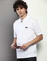 Calvin Klein Zipper Placket Solid Pique Polo Shirt