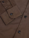 Flying Machine Solid Satin Shirt