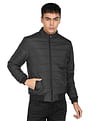 Flying Machine High Neck Solid Quilted Jacket