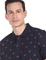 AD by Arvind Cotton All-Over Print Polo Shirt
