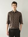 Arrow Newyork Slim Fit Geometric Printed Shirt