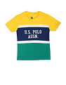 U.S. Polo Assn. Kids Boys Multi Colour Cotton Colour Block T-Shirt
