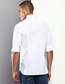 Tommy Hilfiger Men White Embroidered Logo Casual Shirt