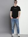 Calvin Klein Brand Print Cotton T-Shirt