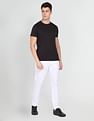 U.S. Polo Assn. Denim Co. Men White Mid Rise Logo Print Solid Track Pants