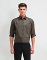 Arrow Newyork Slim Fit Jaquard Shirt