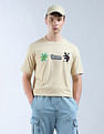 Flying Machine Aplliqued Pattern Color Of Home T-Shirt